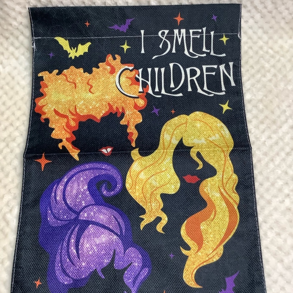 Halloween Themed Decorative Flag I Smell Children